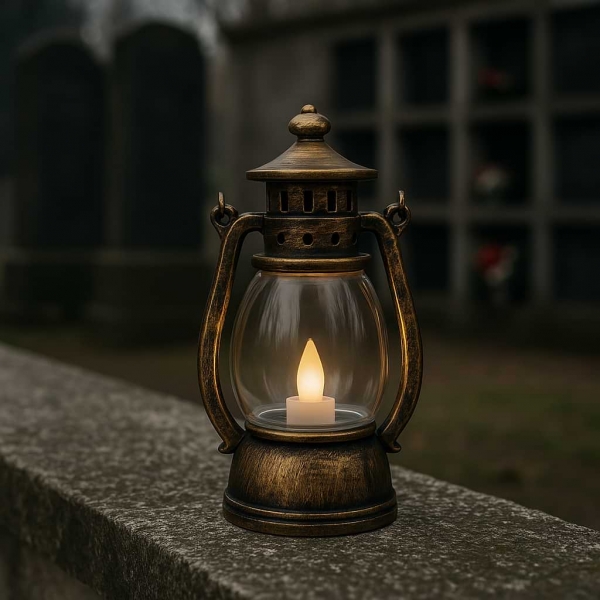 LED plastová lucernička 9,5 cm