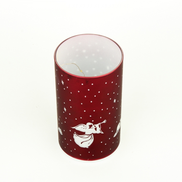 LED svietnik sklenený s anjelom