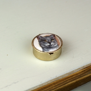 Liekovka mačka šedá guľatá