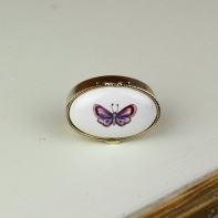 Liekovka - motýľ čierno modrý oválny