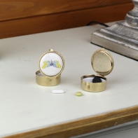 Liekovka motýľ žlto modrý guľatý