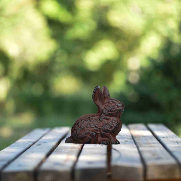 Liatinová dekorácie zajac 11,7x5,4x11cm
