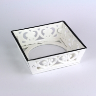 Liatinová miska pre psa biely smalt 17x17cm