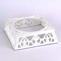 Liatinová miska pre psa biely smalt 23x23cm