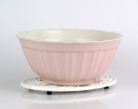 Liatinová podložka pod hrnce biely smalt 24cm