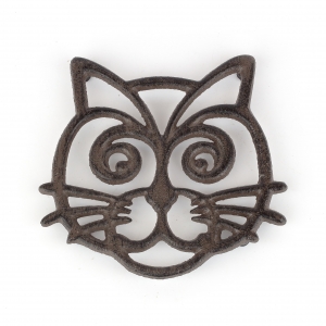 Liatinová podložka pod hrniec mačka 16x15cm