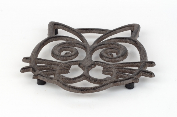 Liatinová podložka pod hrniec mačka 16x15cm