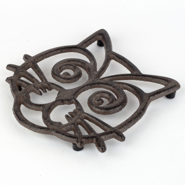 Liatinová podložka pod hrniec mačka 16x15cm