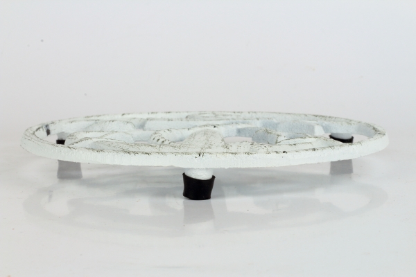 Liatinová podložka pod hrniec kotva biela 17,3cm