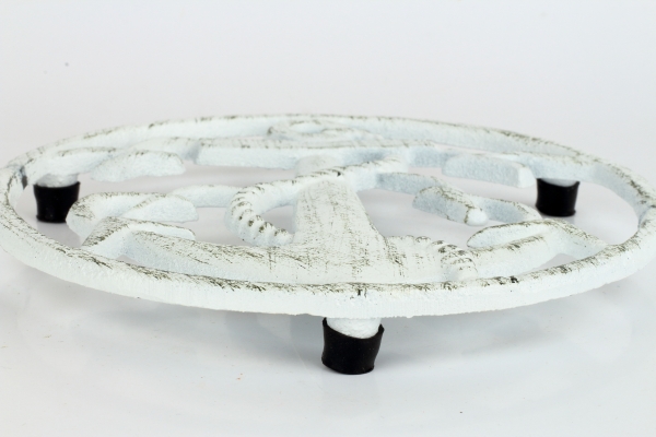 Liatinová podložka pod hrniec kotva biela 17,3cm