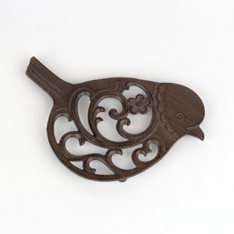 Liatinová podložka pod hrniec vtáčik 19x19cm