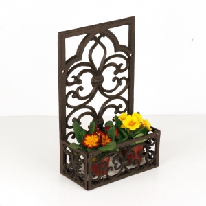 Liatinová polica na kvety hranatá 27,9x14,2x44,4 cm