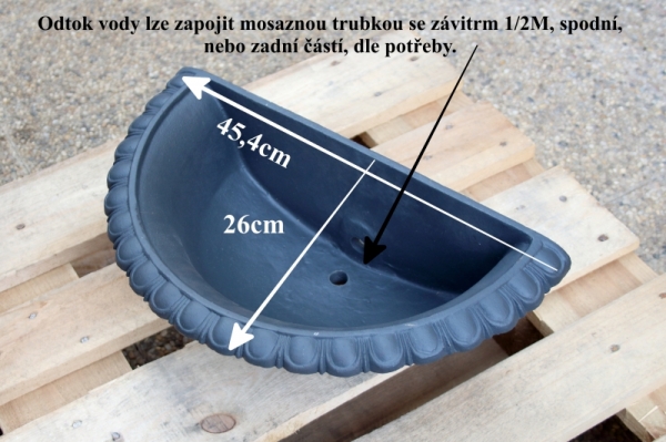 Liatinové umývadlo 71cm