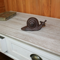 Liatinové zvieratko na záhradu - šnek 11,7x5,4x11cm