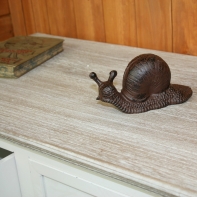 Liatinové zvieratko na záhradu - šnek 11,7x5,4x11cm
