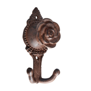 Liatinový dvojháčik kytička 13x5cm