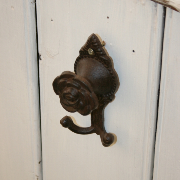 Liatinový dvojháčik kytička 13x5cm