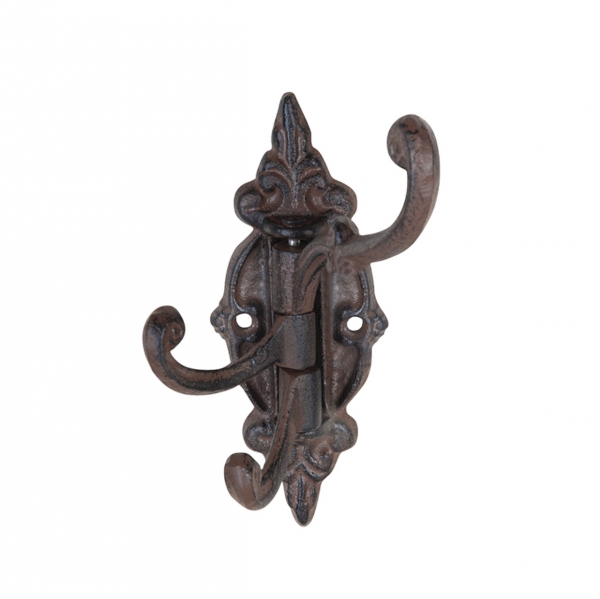 Liatinový háčik-trojháčik na stenu