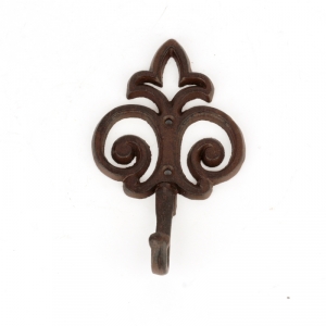 Liatinový háčik / vešiak s ornamentom 18x11cm