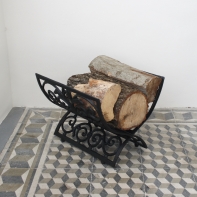 Liatinový kôš na drevo 42x42cm