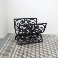 Liatinový kôš na drevo 42x42cm