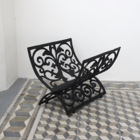 Liatinový kôš na drevo 42x42cm