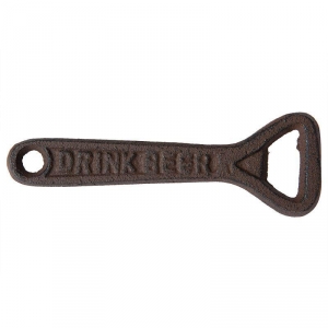 Liatinový retro otvárač na pivo DRINK BEER