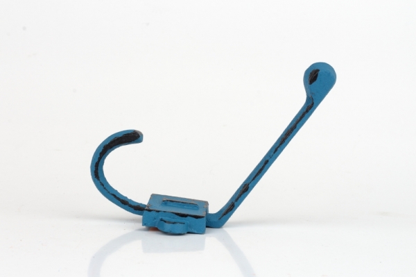 Liatinový retro vešiak na stenu s číslom 1 modrý