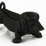 Liatinový škrabák na topánky pes 32x12x10cm