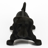 Liatinový škrabák na topánky pes 32x12x10cm