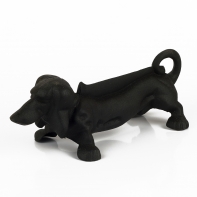 Liatinový škrabák na topánky pes 32x12x10cm