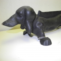 Liatinový škrabák na topánky - poškodenie