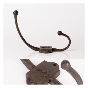 Liatinový vešiak háčik s číslom 3