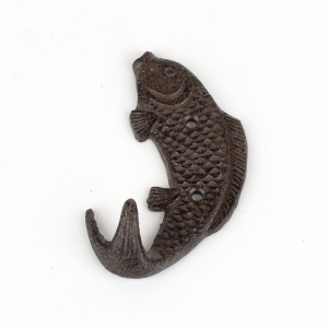 Liatinový vešiak ryba ľavá 7x12cm