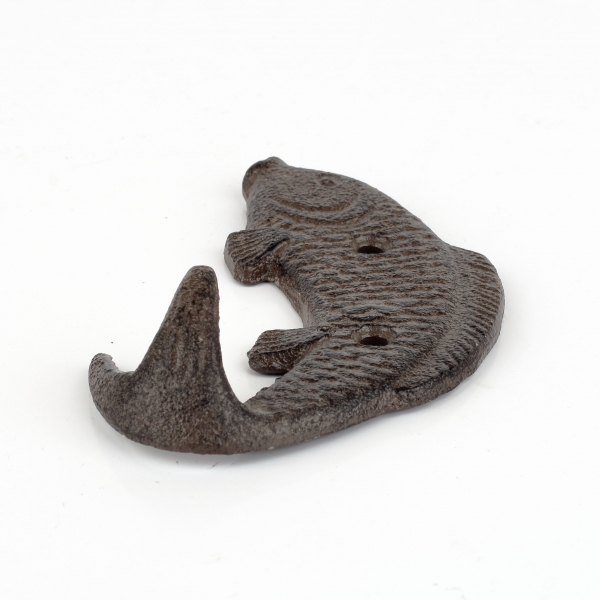 Liatinový vešiak ryba ľavá 7x12cm