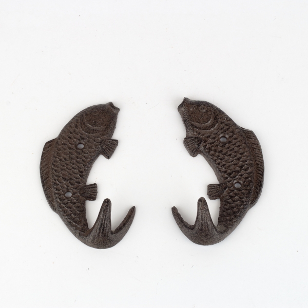 Liatinový vešiak ryba ľavá 7x12cm