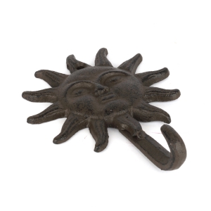 Liatinový vešiak slnko 14x10cm