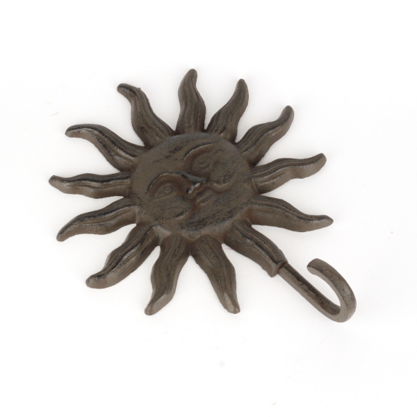 Liatinový vešiak slnko 25x20cm