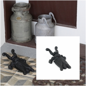 Liatinový obuvák na topánky chrobák 23cm