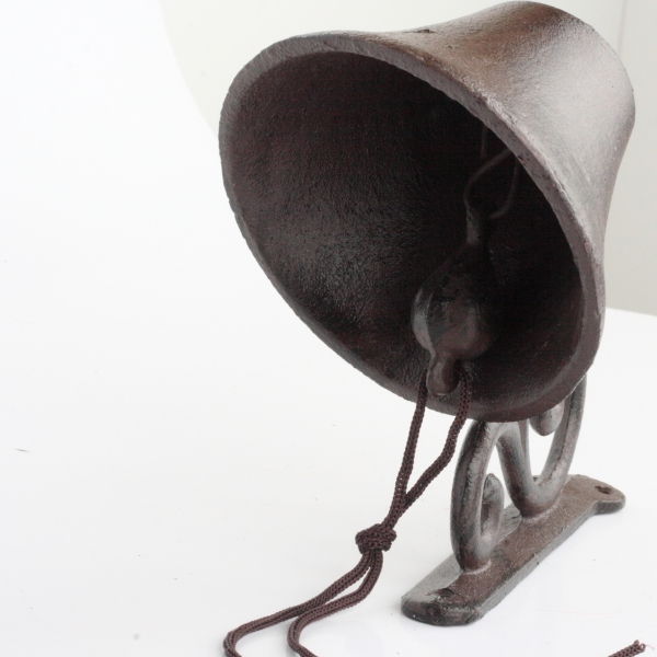 Liatinový zvonček na konzolu 17x10x14,5cm