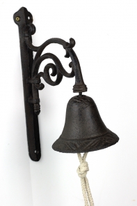 Liatinový zvonček na konzolu 20 × 25 × 10cm
