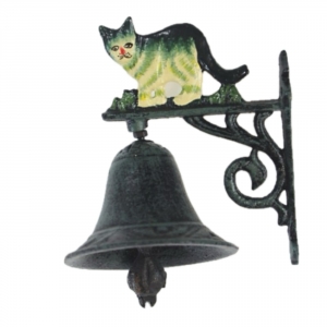 Liatinový zvonček retro ručne maľovaný 18cm