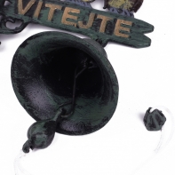 Liatinový zvonček Vitajte 22cm