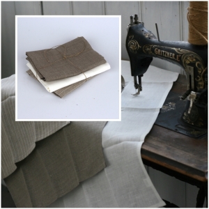 Ľanové kuchynské utierky hnedé 3ks 50x70cm