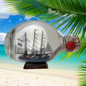 Loď vo fľaši trojsťažník