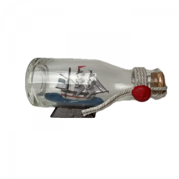 Lodička vo fľaši 12,5 x 6 cm