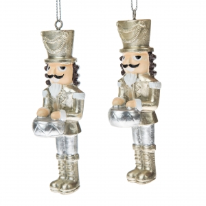 Luskáčik figúrka s bubienkom zlatá 10x3,5cm