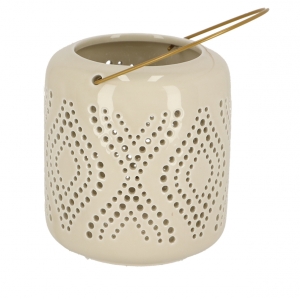 Lucerna 12x13cm krémová