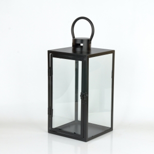 Lampáš čierna kovová 42cm