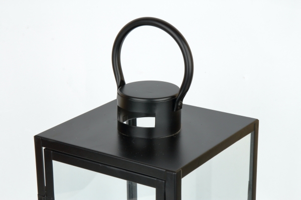 Lampáš čierna kovová 42cm